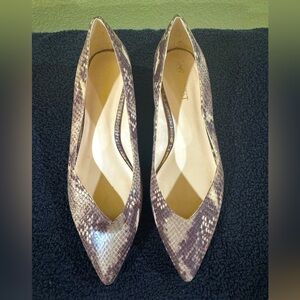 NINE WEST Sz 7.5 Faux Snake Skin Shoes Pumps